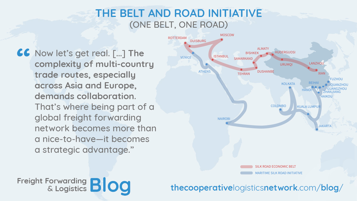 Freight hubs along the belt and road initiative